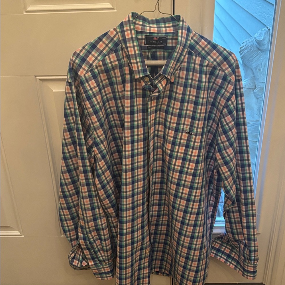 Vineyard Vines Multicolor Plaid Casual Button Down Shirt